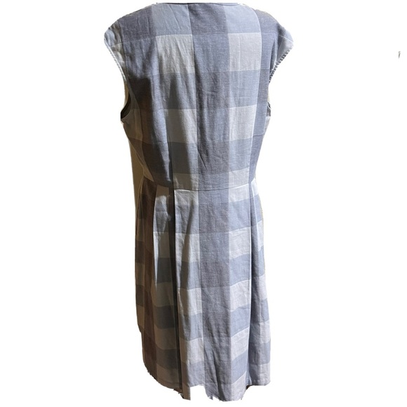 PENDLETON Women Size 14 Plaid Cotton Fit Flare 1/3 Button Dress Sleeveless - Picture 6 of 13